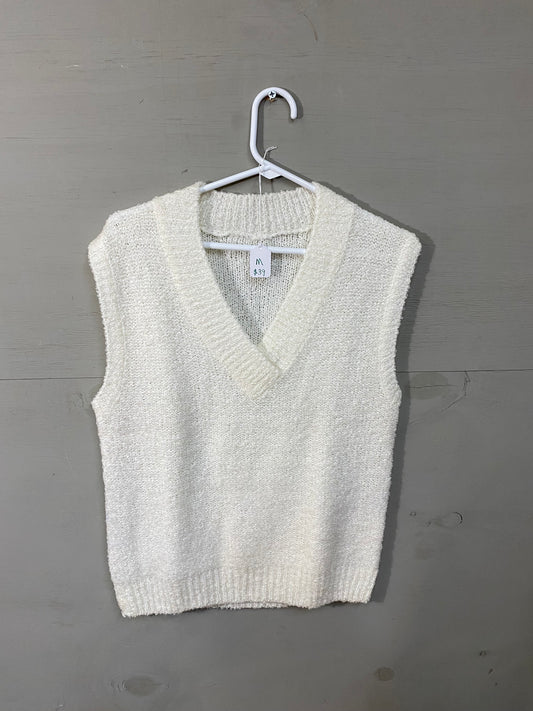 White Sweater Vest Size M