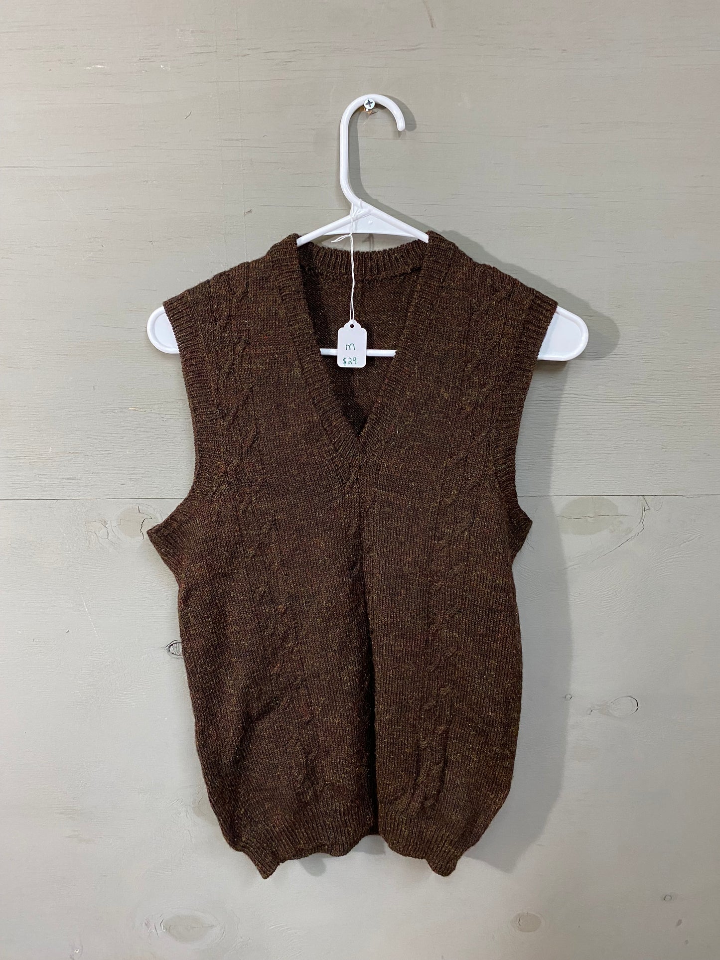 Brown Sweater Vest Size M