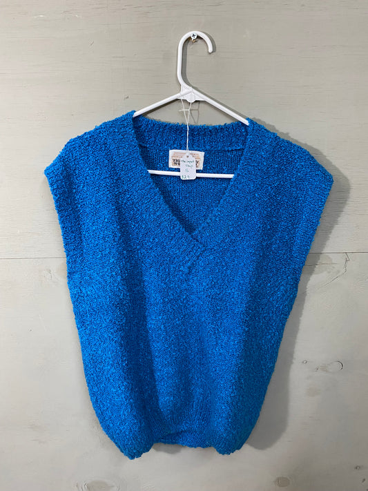 The Import Shop Blue Sweater Vest Size S