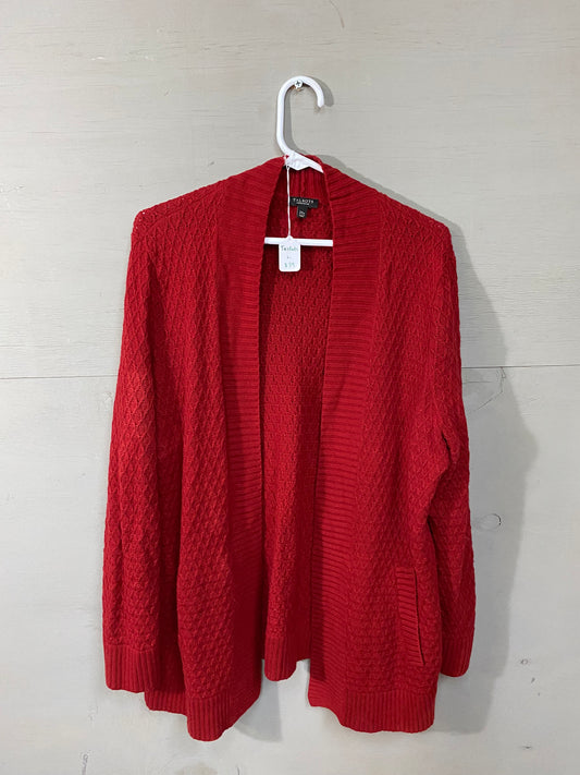 Talbots Red Knit Cardigan Size L