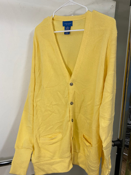 Towncraft Yellow Button-Front Cardigan Size M