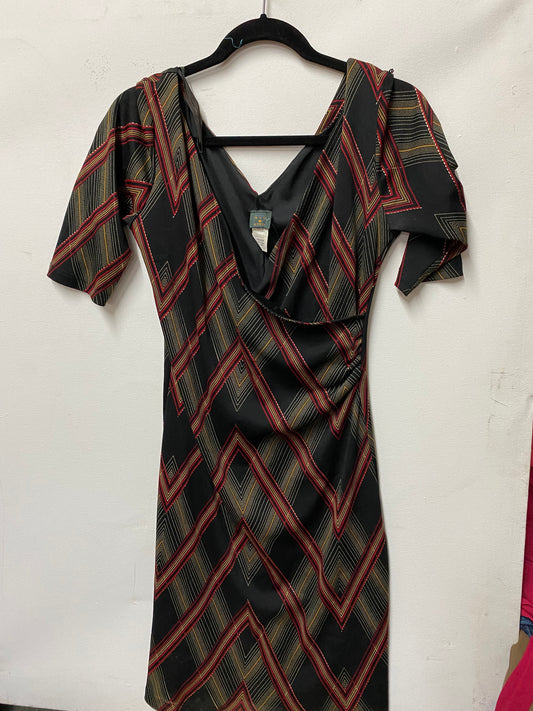 Blu Reed Black Geometric Dress Size L