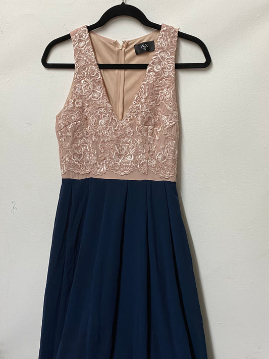 AX Pink/Navy Blue Maxi Dress Size 8