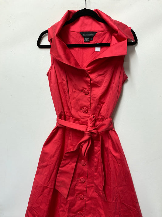 The J.Peterman Company Pink Cotton Sleeveless Dress with Belt Size 8
