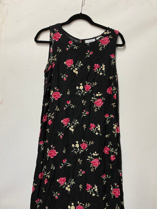Studio Ease Petite Black Floral Maxi Dress Size 12P