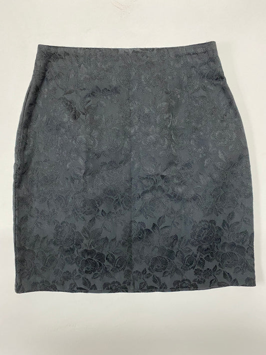 Cache Black Floral Mini Skirt Size 8
